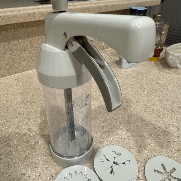 Pampered Chef Food Push Chooper W/ Cookie Press W/ Disc. Never Used. Combo - Picture 6 of 8